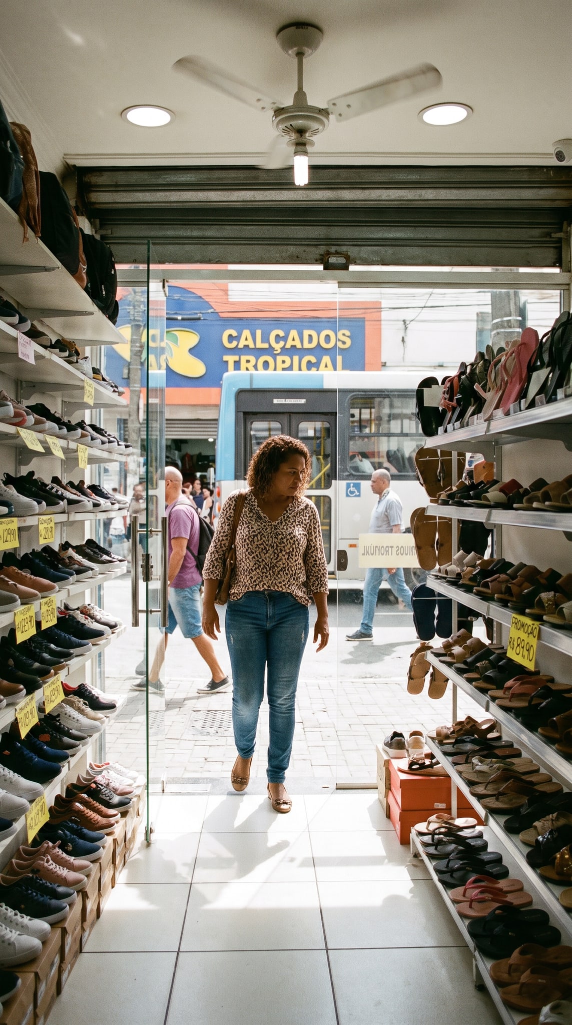 Cliente entrando na loja
